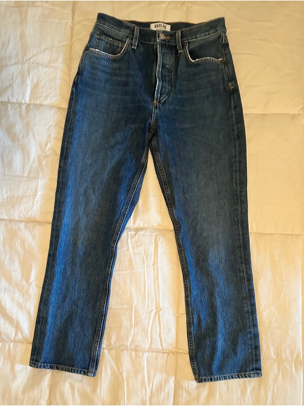 Agolde Riley  Jeans in Dark Blue Denim size 25